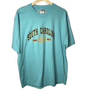 South Carolina Graphic Tee Turquoise XL Heavyweight Blend EST Crewneck u